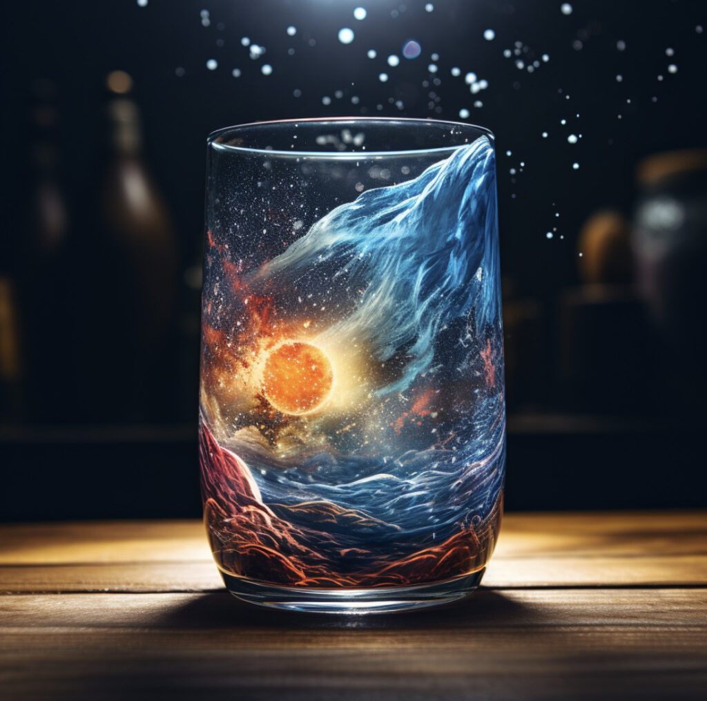  a universe inside a glass of water